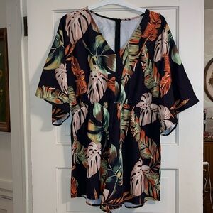 Tropical Print Romper